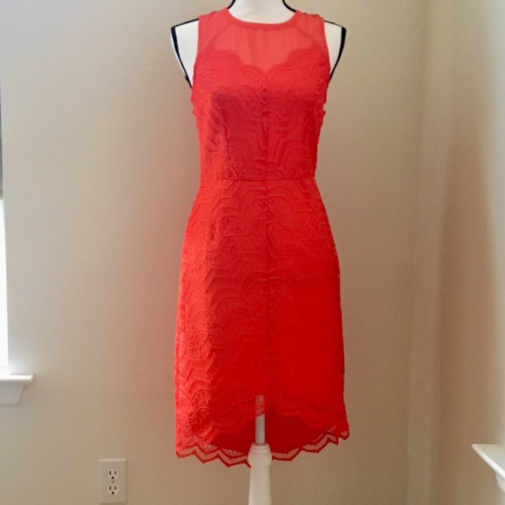 Adelyn Rae Womens High low Mini Sleeveless Lace Mesh Lined Dress Size Small NWT